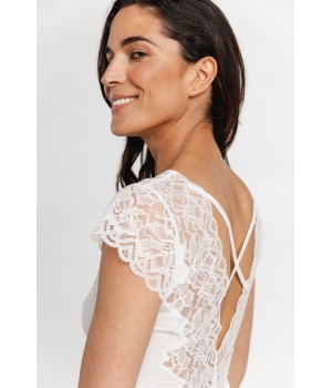 Camisón largo micromodal elastano detalle tejido